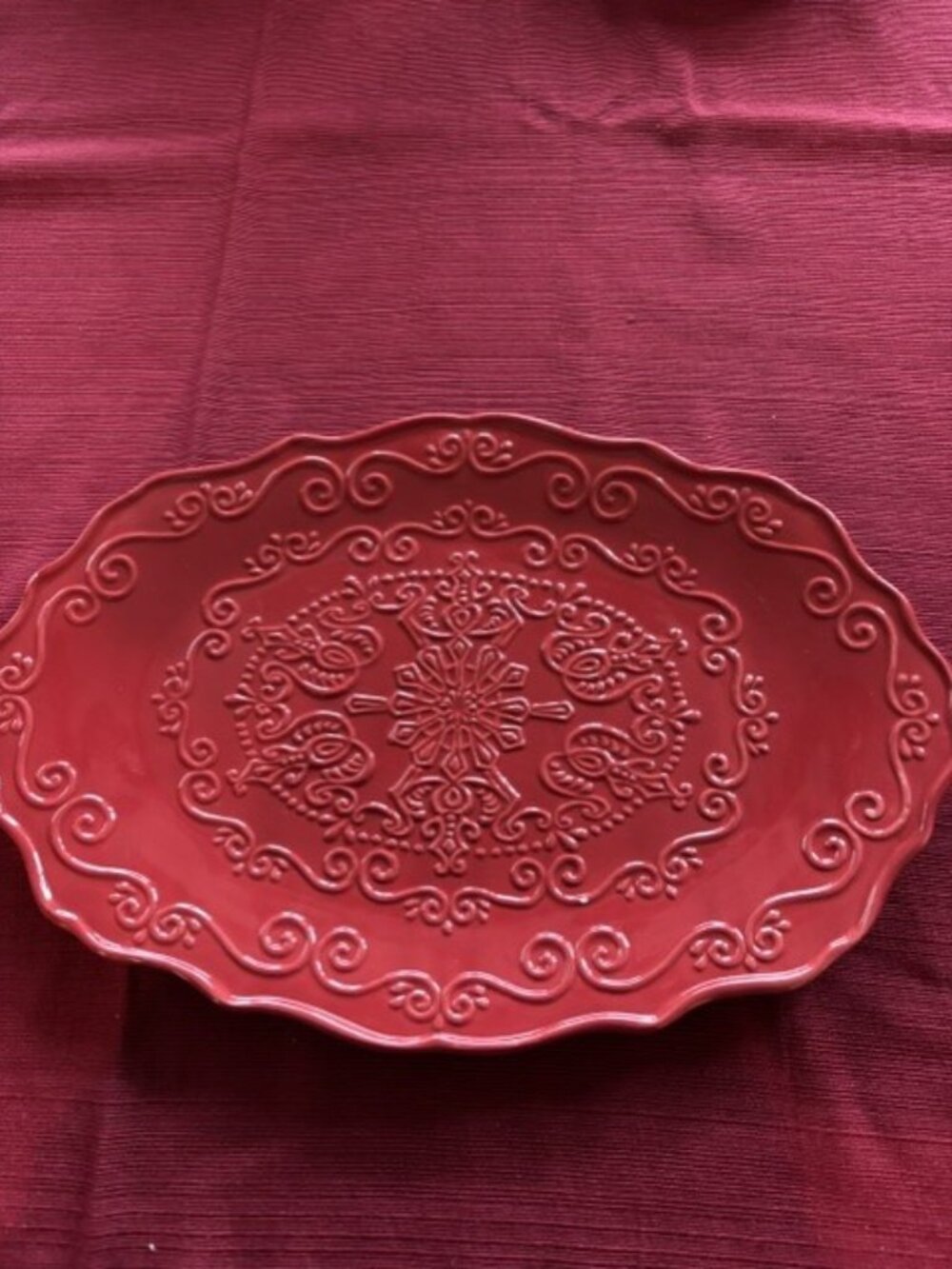 Red Christmas Platter